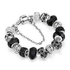 Women 12 Constellation Crystal Charm Bracelets