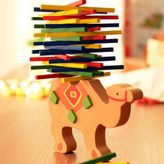 Colorful Wooden Stacking Game Parent- Child Interaction