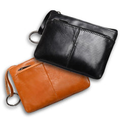 Accessories Unisex Vintage Genuine Leather Zipper Wallet