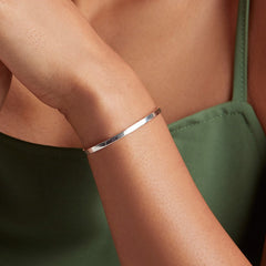 Sterling Silver 925 Courage Bangle Bracelet