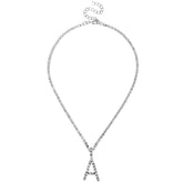 Silver Plated A-Z Letter Initial Pendant Necklace