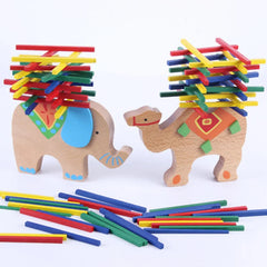 Colorful Wooden Stacking Game Parent- Child Interaction