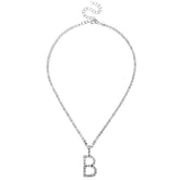 Silver Plated A-Z Letter Initial Pendant Necklace