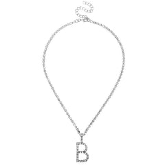 Silver Plated A-Z Letter Initial Pendant Necklace