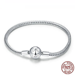 Sterling Silver 925 Snake Charm Bracelet