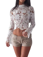 Women Casual Long Sleeve Lace Tops