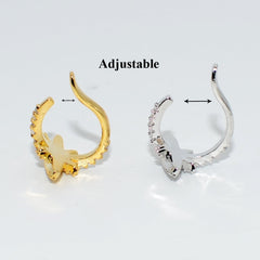 Women CZ Zircon Non-Pierced Ear Cuff Clip Earrings