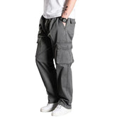 Men Casual Safari Style Cotton Cargo Pants