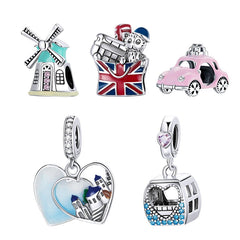 Sterling Silver 925 Traveling Scenery Charm Beads