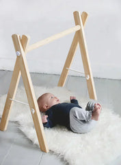 Baby Natural Wooden Hanging Baby Toy Mobile Gym