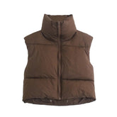 Woman Warm Puffer Sleeveless Vest Jacket