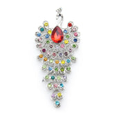 Women Accessories Rhinestone Peacock Brooch Pins