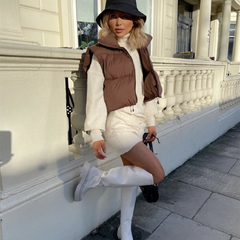 Woman Warm Puffer Sleeveless Vest Jacket