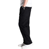 Men Casual Safari Style Cotton Cargo Pants