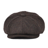 Men Classic Woolen Herringbone Gatsby Hat