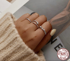 Sterling Silver 925 Sparkling Bow Knot Ring