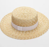 Women Accessories Wheat Panama Wide Brim Straw Hat