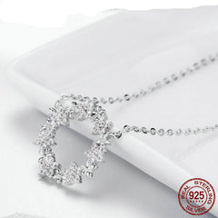 Sterling Silver 925 Shining Star Round Pendant