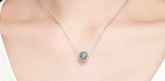 Sterling Silver 925 Women Elegant Shamrock Green CZ Charms