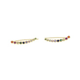 Sterling Silver 925 Curved Long Studs Earrings