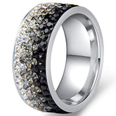 Accessories Women Stainless Steel Full Crystal Rings