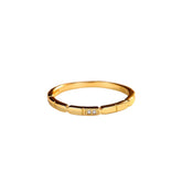 Sterling Silver 925 Unisex Twin Tiny Cubic Zircon Ring