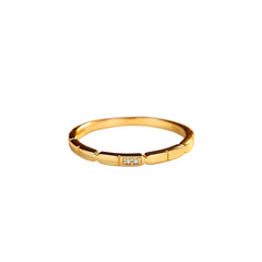 Sterling Silver 925 Unisex Twin Tiny Cubic Zircon Ring