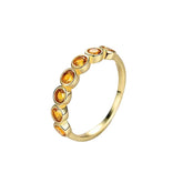 Sterling Silver 925 Round Topaz Gemstone Eternity Ring
