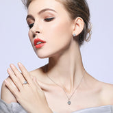 Sterling Silver 925 Love Heart Shape Stud Earrings
