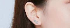 Sterling Silver 925 Paw Stud Earrings