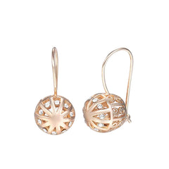 Accessories Women Cubic Zircon Rose Gold Earrings