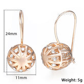 Accessories Women Cubic Zircon Rose Gold Earrings