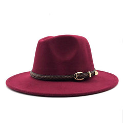 Women Casual Belt Design Fedoras