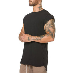 Men Muscle Hugger Gym Fitness Active T Shirt