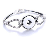 Women Adjustable Chain Metal Snap Buttons Bracelet