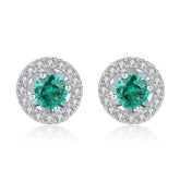 Sterling Silver 925 Round Shape Stud Earrings