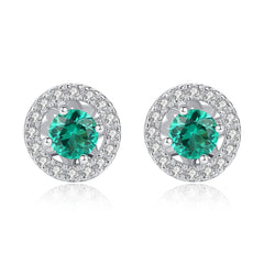 Sterling Silver 925 Round Shape Stud Earrings
