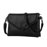 Women Alligator Chains Envelope Clutch Bag
