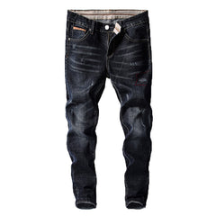 Men Pants Denim Stretch Slim Fit Jeans