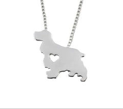 Accessories Woman Cocker Spaniel Dog Pendant Necklace
