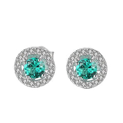 Sterling Silver 925 Round Shape Stud Earrings