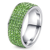 Accessories Women Elegant Engagement Crystal Ring