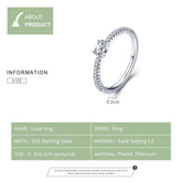 Sterling Silver 925 Dazzling Crystal Zircon Silver Ring
