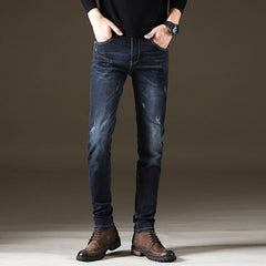 Men Pants Denim Stretch Slim Fit Jeans