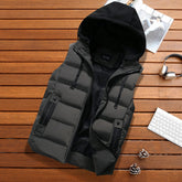 Men Active Waterproof Hooded Casual Vest Jacket