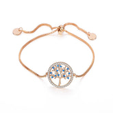 Accessories Women CZ Tree of Life Charm Bangle Bracelet