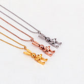 Woman Titanium Steel Rabbit Pendant Necklace