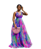 Women African Style Sleeveless Long Dress
