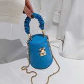Women Crocodile Pattern Small Bucket Crossbody Bag