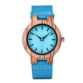 Women Casual Quartz Natural Bamboo Wristwatch